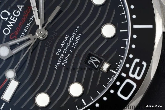 0314 Seamaster Diver 300M ZF 1:1 Best Edition Black Ceramic Black Dial on Black Rubber Strap A EasyMatch 7821